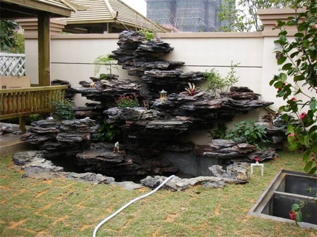 济南庭院鱼池过滤池改造