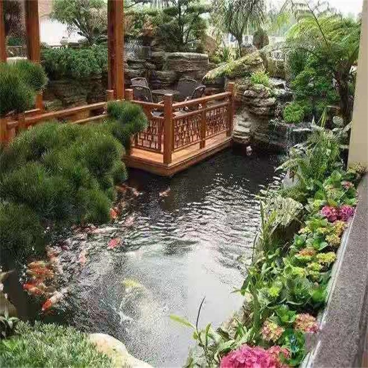 济南别墅庭院景观设计鱼池